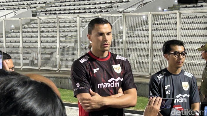 Emil Audero Mulyadi di sesi latihan Timnas Indonesia. (Foto: Mercy Raya/detikSport)