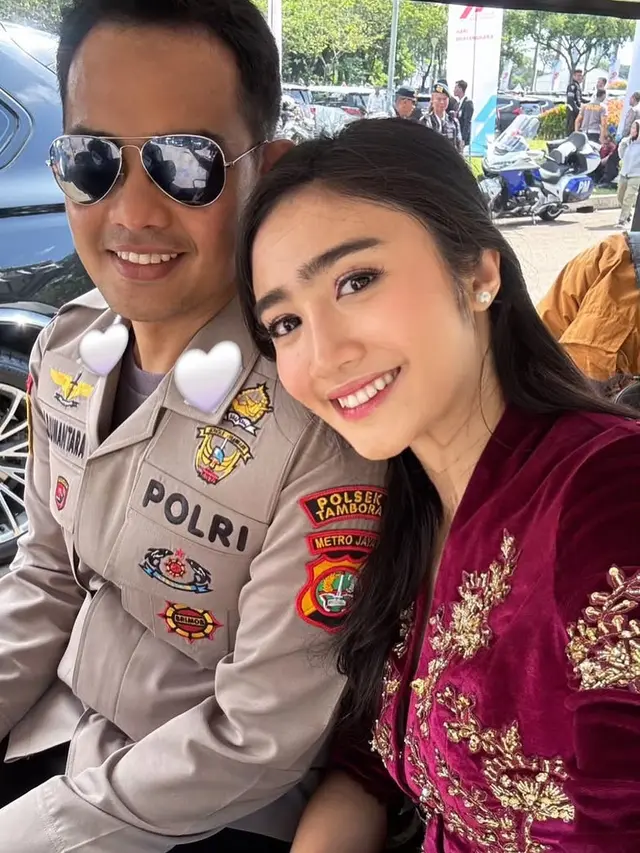 Febby Rastanty Dampingi Suami Naik Pangkat di Hari Bhayangkara ke-79
